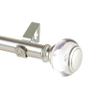 Rod Desyne 1" Lilian Single Curtain Rod, 48-84 inch, Satin Nickel view 1