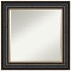 Amanti Art Black Bathroom Mirror for Over Sink, 26x26 Thomas Black Bronze Square Vanity Mirror, Medium Traditional Frame, Hangs Horizonally and Vertically, Bathroom Wall Decor, Beveled Edge view 1