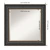 Amanti Art Black Bathroom Mirror for Over Sink, 26x26 Thomas Black Bronze Square Vanity Mirror, Medium Traditional Frame, Hangs Horizonally and Vertically, Bathroom Wall Decor, Beveled Edge view 4