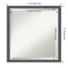 Amanti Art Black Bathroom Mirror for Over Sink, 22x18 Eva Black Silver Thin Rectangle Vanity Mirror, Small Modern Frame, Hangs Horizonally and Vertically, Bathroom Wall Decor, Beveled Edge view 4