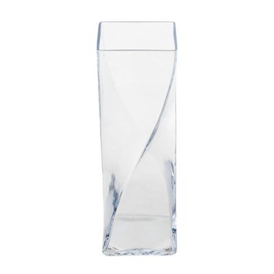Flower Market Pro 5591C-OT Twist Flower Base, Handmade, Vase, Height 11.8 x Height 3.9 x Width 3.9 inches (30 x 10 x 10 cm), Clear, Made in Japan