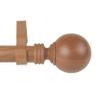 1" Evelyne Faux Wood Curtain Rod 66-120 inch - Chestnut view 4