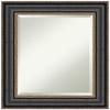 Amanti Art Black Bathroom Mirror for Over Sink, 26x22 Thomas Black Bronze Rectangle Vanity Mirror, Small Traditional Frame, Hangs Horizonally and Vertically, Bathroom Wall Decor, Beveled Edge view 1