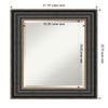 Amanti Art Black Bathroom Mirror for Over Sink, 26x22 Thomas Black Bronze Rectangle Vanity Mirror, Small Traditional Frame, Hangs Horizonally and Vertically, Bathroom Wall Decor, Beveled Edge view 4