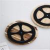 8/10/11 Inch Cake Maker, Rotatable Pastry Tray Wooden Dessert Plate Glass Salad Dust Cover Hotel Sandwich Dome Chip & Dip Server (Color : Brown, Size : 20.420.416.8CM) view 4