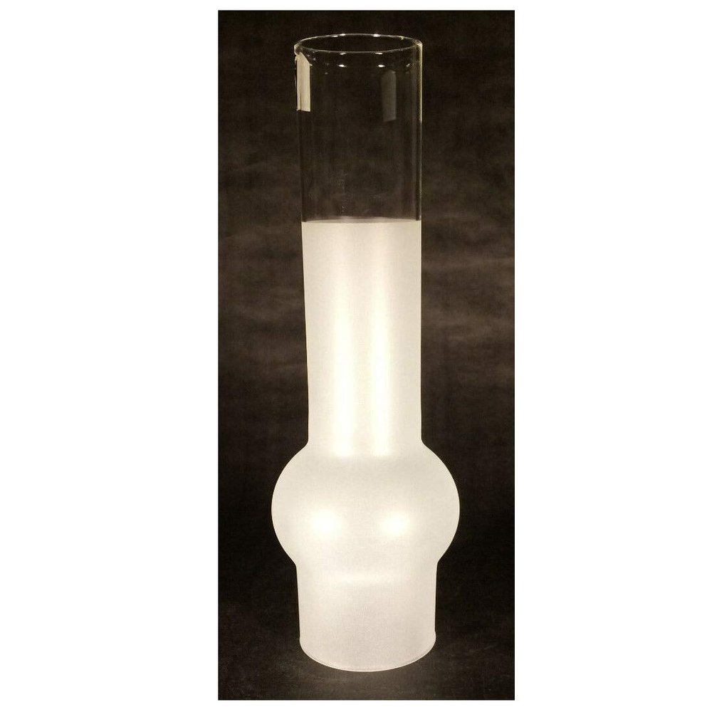 Galapagoz Kerosene Oil Lamp Frosted Matador Chimney for Rayo and CD Burner New 2 5/8 Inch X 12inch USA