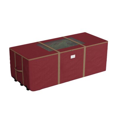 Rolling Christmas Tree Storage Bag - Heavy-Duty Storage Bags for 12FT Artificial Trees, Seasonal Dcor, Packing, Moving, and More by Elf Stor (Red)