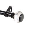 Rod Desyne 1" Lilian Single Curtain Rod, 48-84 inch, Black view 1