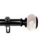 Rod Desyne 1" Lilian Single Curtain Rod, 48-84 inch, Black view 3
