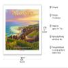 Malibu Coast Wineries - Santa Monica Mountains - California Vineyards Wine Country Art by Kerne Erickson - Bamboo Fine Art 290gsm Paper (Unframed) 17x22in view 2