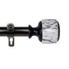 Rod Desyne 1" Janice Single Curtain Rod, 48-84 inch, Black view 3