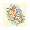 Map of Oahu Hawaii - Vintage Pictorial Map c.1953 - Bamboo Fine Art 290gsm Paper (Unframed) 17x22in view 1