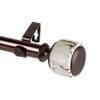 Rod Desyne 1" Janice Single Curtain Rod, 48-84 inch, Bronze view 1