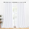 NICETOWN 50% Light Blocking Curtain Panels for Bedroom, Home Decoration Easy-Care Solid Grommet Draperies/Drapes, Window Covering for Kitchen (2 Panels, 70 by 108, Pure White) view 1
