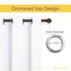 NICETOWN 50% Light Blocking Curtain Panels for Bedroom, Home Decoration Easy-Care Solid Grommet Draperies/Drapes, Window Covering for Kitchen (2 Panels, 70 by 108, Pure White) view 3