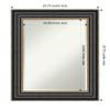 Amanti Art Black Bathroom Mirror for Over Sink, 30x24 Thomas Black Bronze Rectangle Vanity Mirror, Medium Traditional Frame, Hangs Horizonally and Vertically, Bathroom Wall Decor, Beveled Edge view 4