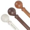 1" Evelyne Faux Wood Curtain Rod 66-120 inch - Dark Walnut view 2