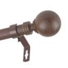 1" Evelyne Faux Wood Curtain Rod 66-120 inch - Dark Walnut view 3