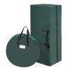 Christmas Tree & Wreath Storage Bag-Set of 2-For 10 Foot Artificial Trees & 30 Holiday Wreaths-Green Canvas Organizer with Handles by Tiny Tim Totes view 1