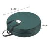 Christmas Tree & Wreath Storage Bag-Set of 2-For 10 Foot Artificial Trees & 30 Holiday Wreaths-Green Canvas Organizer with Handles by Tiny Tim Totes view 3