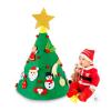 Christmas Tree RENRUIRUI- Felt Handmade DIY 3D Set with 17Pcs Xmas Ornaments,Xmas Home Decor Holiday New Year Gifts for Kids Toddlers view 4