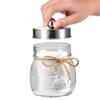 Amolliar Mason Jar Bathroom Accessories Set 4Pc - Foaming Soap Dispenser&2 Qtip Holders&Toothbrush Holder-Rustic Farmhouse Decor Bathroom Organizer Apothecary Jar Country Countertop (Brushed Nickel) view 4