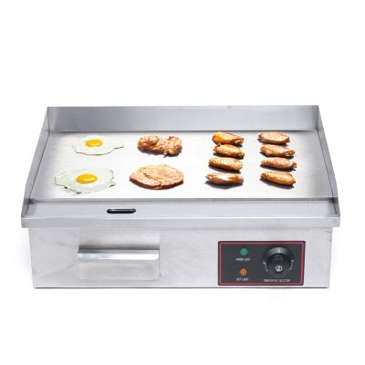 1600W Electric Griddle, 15" Large Stainless Steel Skillet with Adjustable Temp Control (122F-572F) & Oil Drain, Non-Stick Electric Countertop Griddle Flat Top Griddle Stove Cooktop