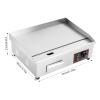 1600W Electric Griddle, 15" Large Stainless Steel Skillet with Adjustable Temp Control (122F-572F) & Oil Drain, Non-Stick Electric Countertop Griddle Flat Top Griddle Stove Cooktop view 2