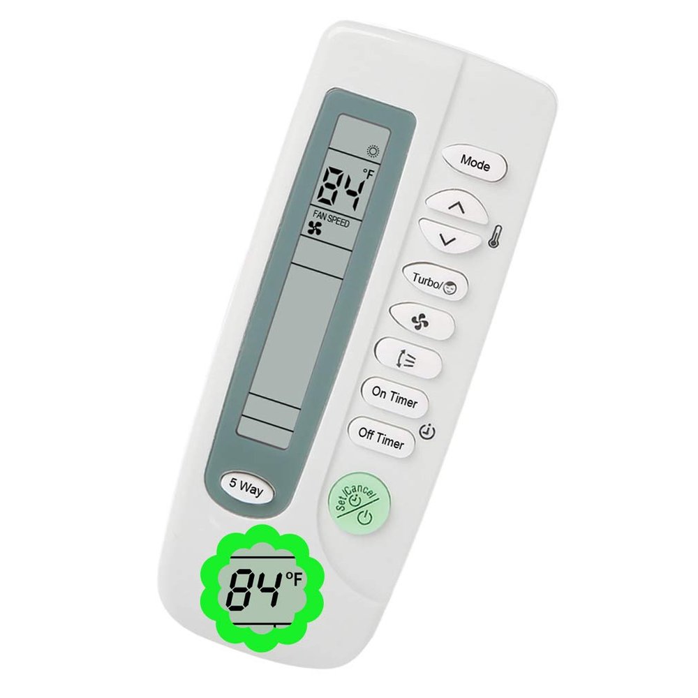 Replacement for Samsung Air Conditioner Remote Control UQ09A56ME UQ09A78ME UQ12A56MB UQ12A56ME US07A56MA US09A56MAF US12AABMCF US18A90RCF US24A12RC US30C12BC ACH1800E1 ACH1800E1/XSS, Fahrenheit