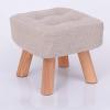 Solid Wood Small Stool Fashion Household Adult Sitting Pier Living Room Sofa Stool Low Stool Creative Fabric Small Bench Small Chair view 1