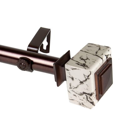 Rod Desyne 1" Will Single Curtain Rod, 48-84 inch, Bronze