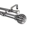 1" Bolide Double Curtain Rod 160-240 inch - Satin Nickel view 1