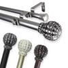 1" Bolide Double Curtain Rod 160-240 inch - Satin Nickel view 2