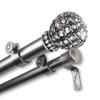 1" Bolide Double Curtain Rod 160-240 inch - Satin Nickel view 3