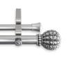 1" Bolide Double Curtain Rod 160-240 inch - Satin Nickel view 4
