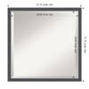 Amanti Art Black Bathroom Mirror for Over Sink, 22x22 Eva Black Silver Thin Square Vanity Mirror, Medium Modern Frame, Hangs Horizonally and Vertically, Bathroom Wall Decor, Beveled Edge view 4