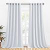 NICETOWN Room Darkening Curtain Panels for Bedroom -Easy-Care Solid Thermal Insulated Grommet Room Darkening Draperies / Drapes (Greyish White, 2 Panels, W70" X L108") view 1