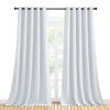 NICETOWN Room Darkening Curtain Panels for Bedroom -Easy-Care Solid Thermal Insulated Grommet Room Darkening Draperies / Drapes (Greyish White, 2 Panels, W70" X L108") view 2