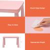 Costzon Kids Table and Chairs, 3 Piece Plastic Easy Clean Children Activity Desk for Reading, Drawing, Snack Time, Arts Crafts, Preschool, Kindergarten & Playroom, Toddler Table and Chair Set (Pink) view 4