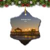 Umsufa Sunset Huntington Beach California USA Christmas Tree Ornament Travel Gift Souvenir 3 Inch Porcelain Double Side view 1