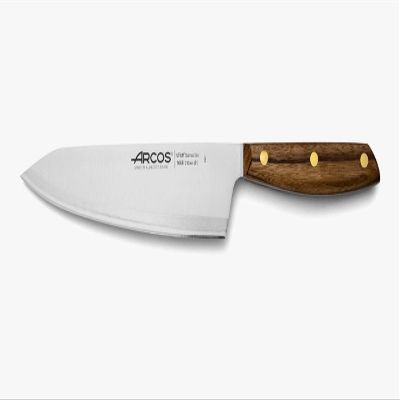 Arcos Chef Knife 8 Inch Stainless Steel. Professional Kitchen Knife for Cooking. Ovengkol Wood Handle 100% natural FSC and 210 mm Blade. Series Nordika