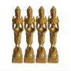 PARIJAT HANDICRAFT Home and Kitchen Decors Set of 4 Pair of Brass Standing deeplaxmi showpiece for Pooja aarti Decor view 1