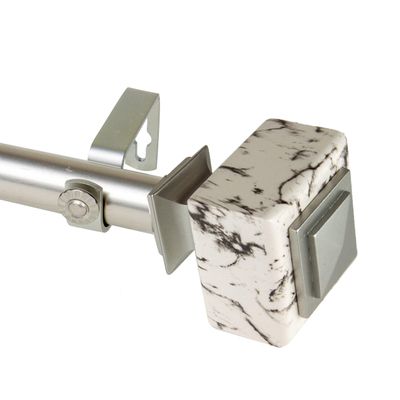 Rod Desyne 1" Will Single Curtain Rod, 48-84 inch, Satin Nickel