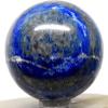 48mm 180g Blue Lapis Lazulie w/Pyrite & Calcite Small Druzy Sphere Polished Natural Sparkling Gemstone Crystal Mineral Ball - Afghanistan + Stand view 3