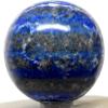 48mm 180g Blue Lapis Lazulie w/Pyrite & Calcite Small Druzy Sphere Polished Natural Sparkling Gemstone Crystal Mineral Ball - Afghanistan + Stand view 4