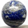48mm 185g Rich Blue Lapis Lazuli w/Sparkling Golden Pyrite & Calcite Sphere Polished Natural Gemstone Crystal Mineral Ball - Afghanistan + Stand view 3