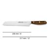 Arcos Bread Knife 8 Inch Nitrum Stainless Steel and 200 mm blade. Obtain a great variety of cuts for your food. Ideal knife for daily domestic use. Series Nordika. Color Brown. view 2