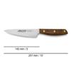 Arcos Chef Knife 5 Inch Stainless Steel. Professional Kitchen Knife for Cooking. Ovengkol Wood Handle 100% natural FSC and 140 mm Blade. Series Nordika. Color Brown. view 2