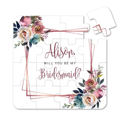 XOXOKristen Personalized Bridesmaid Proposal Puzzle. Custom Will You Be My Bridesmaid Gift. Ask Bridesmaid with a funny proposal (Boho)