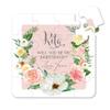 Personalized Bridesmaid Proposal Puzzle. Custom Will You Be My Bridesmaid Gift. Ask Bridesmaid with a Funny Proposal (Blush Garden Flowers) view 1